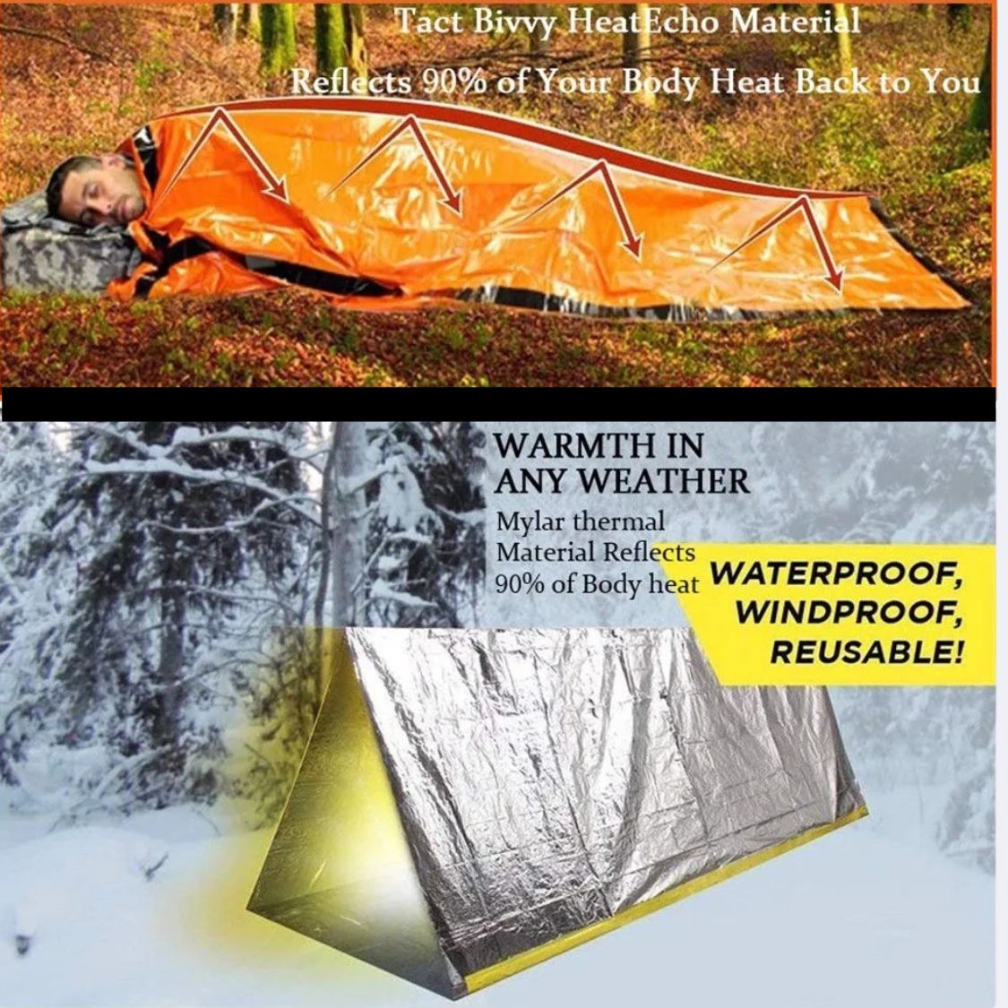 Survival Pod - Waterproof Emergency Sleeping Bag/Tent