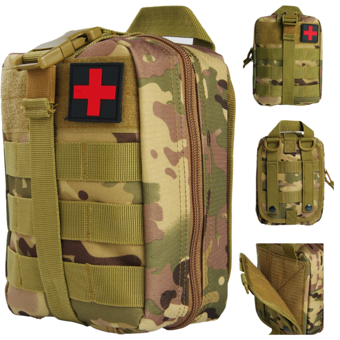 SurvivalAid Kit - Emergency Medical Gear + Customizable Bag