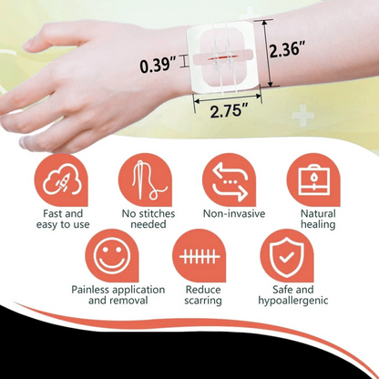 Zipper Band-Aid Suture-Free Wound Closure Device