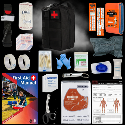 SurvivalAid Kit - Emergency Medical Gear + Customizable Bag