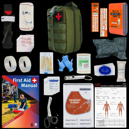 SurvivalAid Kit - Emergency Medical Gear + Customizable Bag